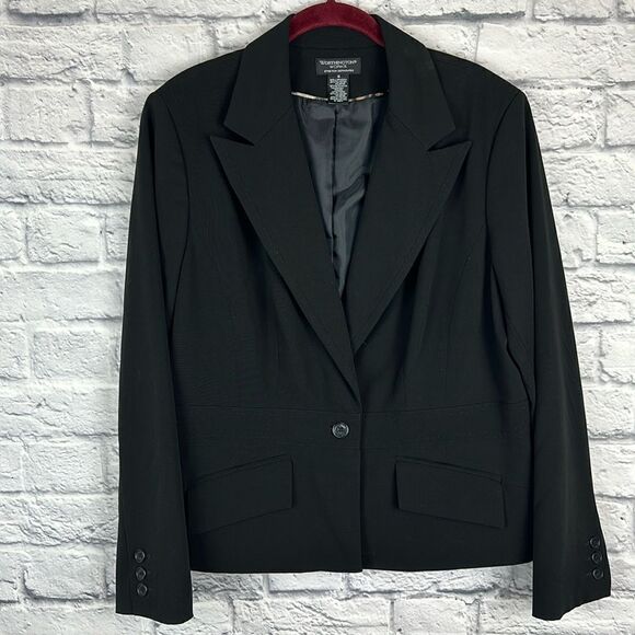 Worthington Single Button Black Blazer Size 14 - Picture 1 of 7